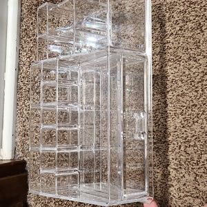 Lot of makeup organizers